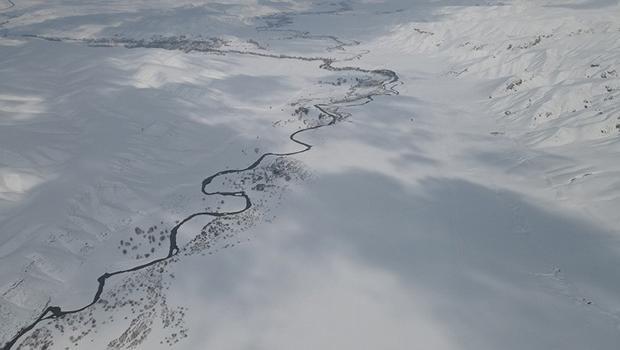 Kilometrelerce uzunlukta... Drone ile görüntülendi