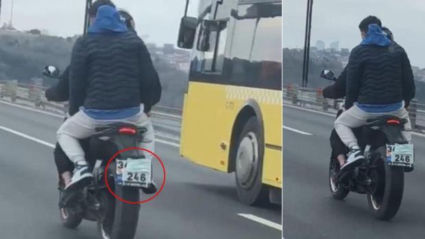 Köprü geçiş ücretinden kaçmak için bulduğu yöntem 'pes' dedirtti! Plakasını cerrahi maskeyle kapattı