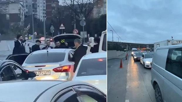 Eyüpsultan'da düğün konvoyu yol kapattı, sürücüler isyan etti