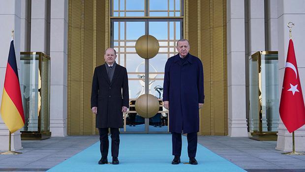 Cumhurbaşkanı Erdoğan, Almanya Şansölyesi Scholz'u kabul etti