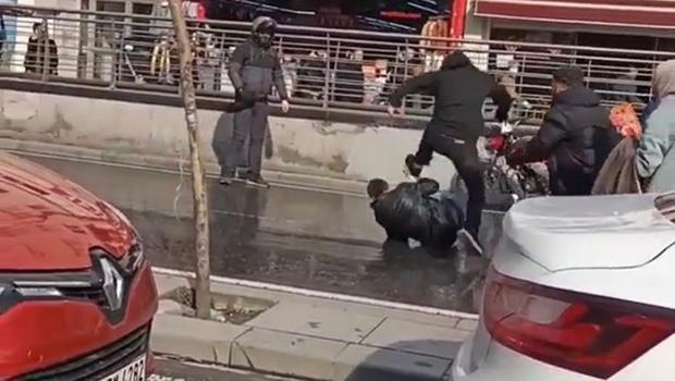 Trafikte yumruklu kavga