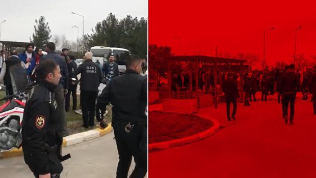 Üniversiteler arası salon futbol maçında ortalık fena karıştı