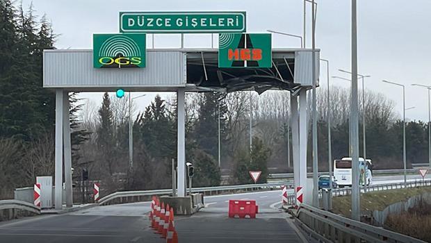 TEM Otoyolu Düzce gişeleri onarıma alındı