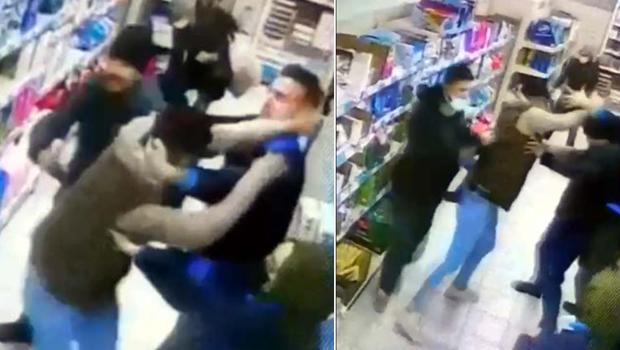 Ankara'da marketteki kavga kamerada