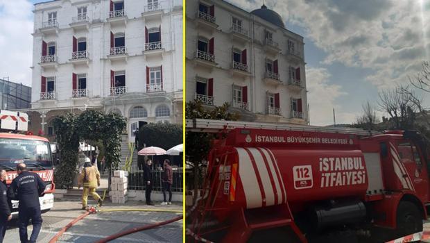 Büyükada’da tarihi otelde yangın paniği
