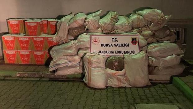 Bursa'da 1,5 milyon TL değerinde kaçak sigara ve tütün ele geçirildi