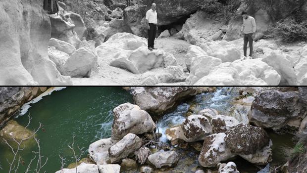 Tarihinde ilk kez susuz kalmıştı, Çal Kanyonu'ndan sevindiren görüntü