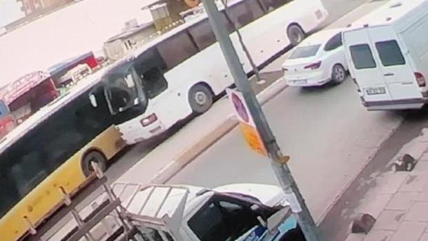 Sultanbeyli'de otobüs ortalığı birbirine kattı