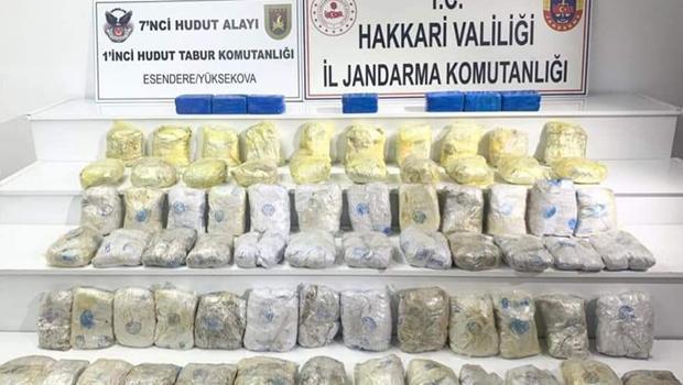 Hakkari'de 127 kilogram eroin ele geçirildi