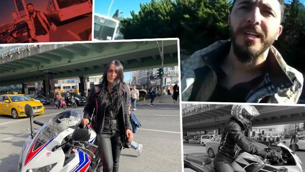 Mecidiyeköy'de motosiklet sürücüsüne tükürüklü taciz