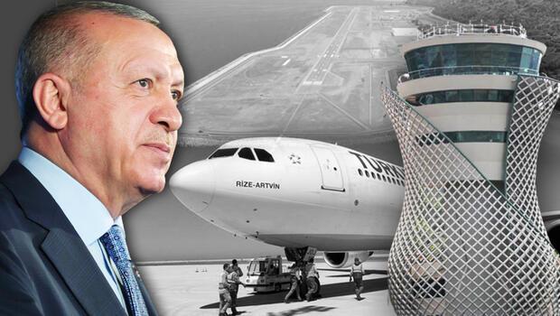 Son dakika... Rize-Artvin Havalimanı açıldı! Cumhurbaşkanı Erdoğan: Havayolu ulaşımında alınan mesafenin sembolüdür