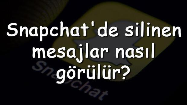Snapchat'de silinen mesajlar nasıl görülür? Snapchat silinen mesajları geri getirme ve görme