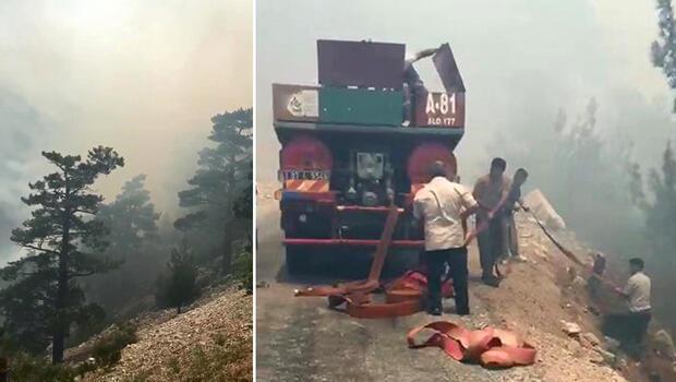 Antalya'daki orman yangını 6 saatte kontrol altına alındı