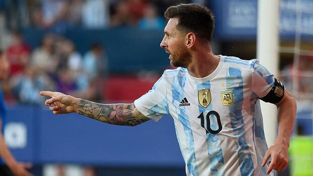 Arjantin'de Lionel Messi'den Estonya'ya tam 5 gol