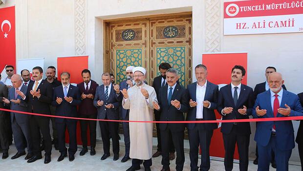Diyanet İşleri Başkanı Erbaş Tunceli'de cemevi ziyaret etti, Hz. Ali Camisi’nin açılışını yaptı