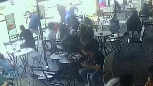 Tribün lideri Seyit Subaşı'na saldırı anı kamerada