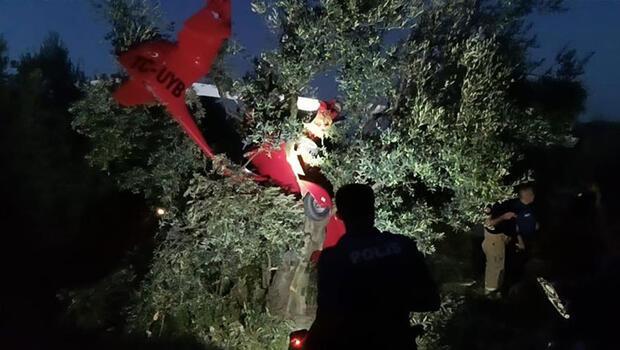Bursa'da cayrokopter kazası... Pilot ve yolcu yara almadan kurtuldu