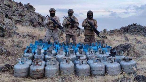 Van'da PKK’ya ait sığınakta 50 adet büyük tüp ele geçirildi