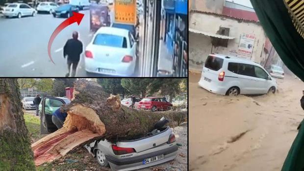 İzmir ve İstanbul'da sağanak... Bursa'da fırtına dolabı uçurdu