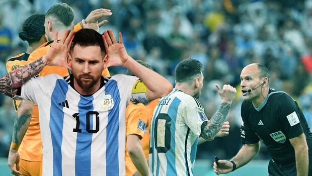 Dünya Kupası'ndaki Arjantin - Hollanda maçı dünyayı 2'ye böldü! Futbolcular birbirlerine girdi, Lionel Messi bile ağzını bozdu
