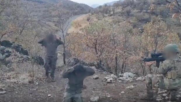 Son dakika... MSB paylaştı: 4 PKK'lı terörist böyle teslim oldu