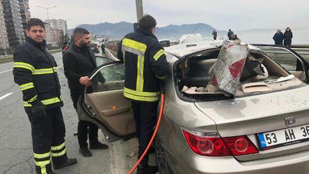 Rize'de feci kaza! Otomobil bariyere saplandı: Emekli öğretmen öldü, 1 yaralı