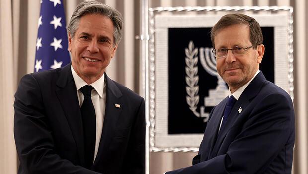 İsrail Cumhurbaşkanı Herzog, ABD Dışişleri Bakanı Blinken ile bir araya geldi
