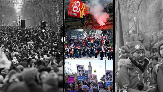 Krizde yeni dalga: Fransa ve Belçika'da binlerce kişi sokağa döküldü! İngiltere'den flaş karar...