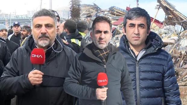 Depreme canlı yayında yakalanan DHA muhabirleri kabus anlarını anlattı