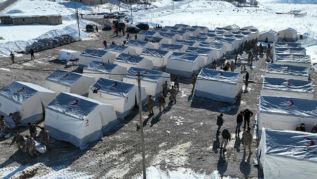 Kahramanmaraş Nurhak'ta 11 mahallede çadır kent kuruldu