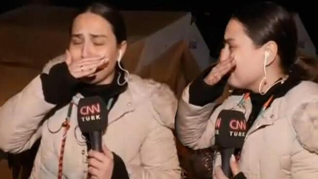 CNN Türk muhabiri deprem anını gözyaşları içerisinde anlattı
