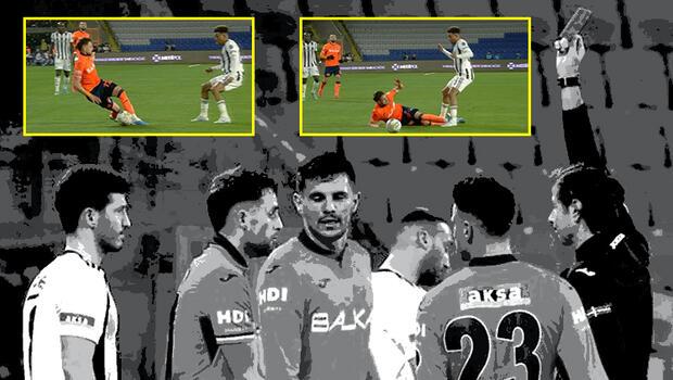 Başakşehir - Beşiktaş maçında gecenin pozisyonu! Adnan Januzaj'ın kırmızı kartı doğru mu? 