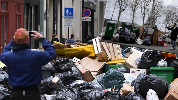 Paris sokakları kokmaya başladı 5 bin 400 ton çöp toplanmayı bekliyor...