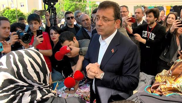 İmamoğlu Tuzla semt pazarını ziyaret etti; vatandaşlardan HDP tepkisi