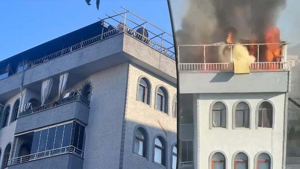 Bursa'da korkutan yangın! 5 katlı binanın çatısı alev alev yandı