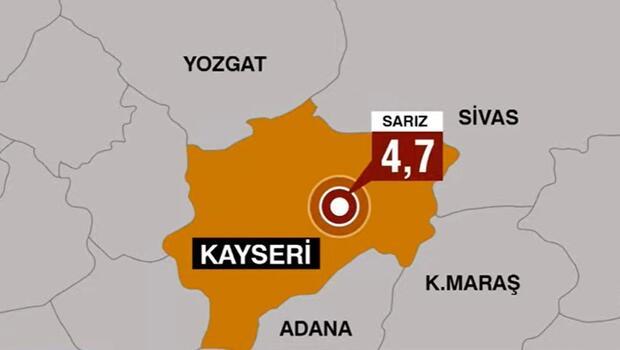 Son dakika: Kayseri'de 4.7 büyüklüğünde deprem