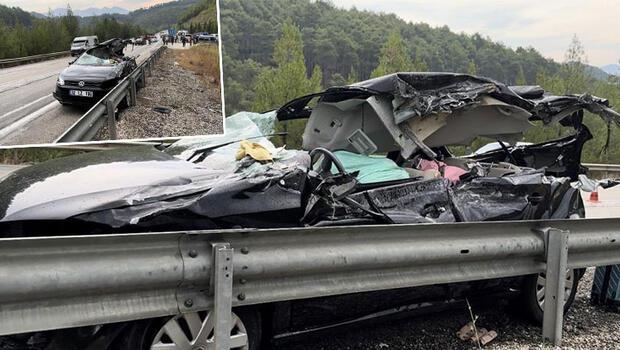 Antalya'da feci kaza! Orman yangınına giden arazöz ile 2 otomobil çarpıştı: 1 ölü, 6 yaralı