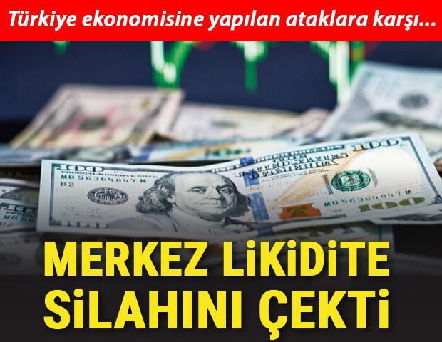 Türkiye ekonomisine yapılan ataklara karşı.. Merkez likidite silahını çekti