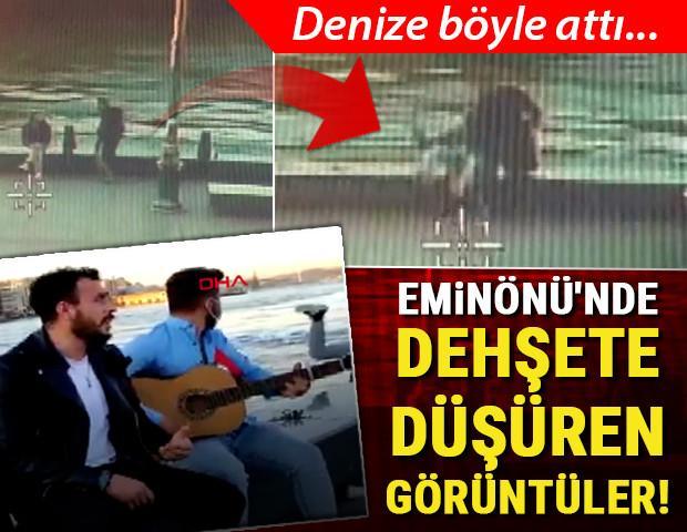 Eminönünde dehşete düşüren görüntüler Saniye saniye kaydedildi...
