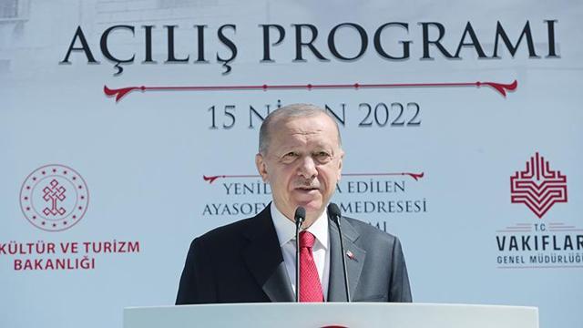 Ayasofya Fatih Medresesi açıldı... Cumhurbaşkanı Erdoğan: İzleri silinen bir eseri daha yeniden hizmete kazandırıyoruz