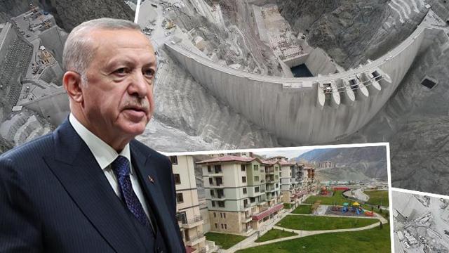 Yusufeli Barajı açıldı... Erdoğan'dan kara harekatı mesajı: En kısa sürede tankımızla, askerimizle kökünü kazıyacağız