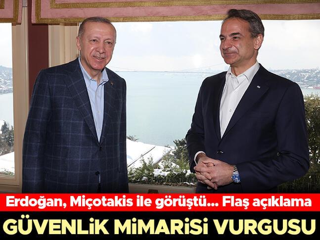 Erdoğan, Yunanistan Başbakanı Miçotakis ile görüştü