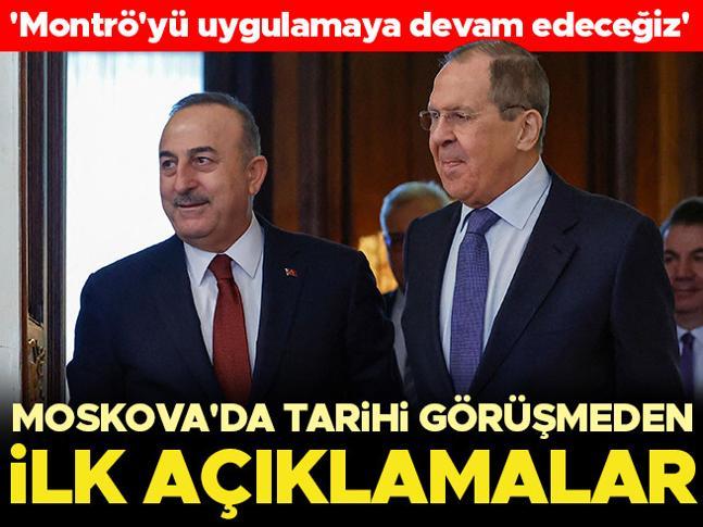 Moskovada tarihi görüşme Çavuşoğlu, Lavrov ile bir araya geldi