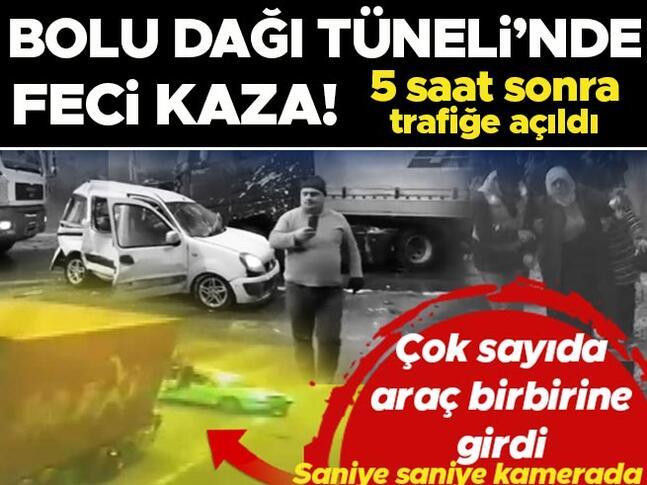 Bolu Dağı Tünelinde zincirleme kaza: İstanbul istikameti ulaşıma açıldı