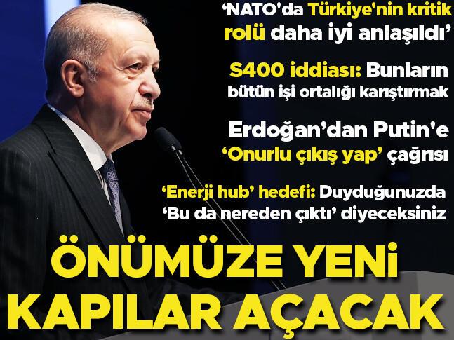 Erdoğandan NATO dönüşü açıklamalar Türkiyenin enerji hedefi, arabuluculuk konusu, S-400 iddiaları, yaptırımlar...