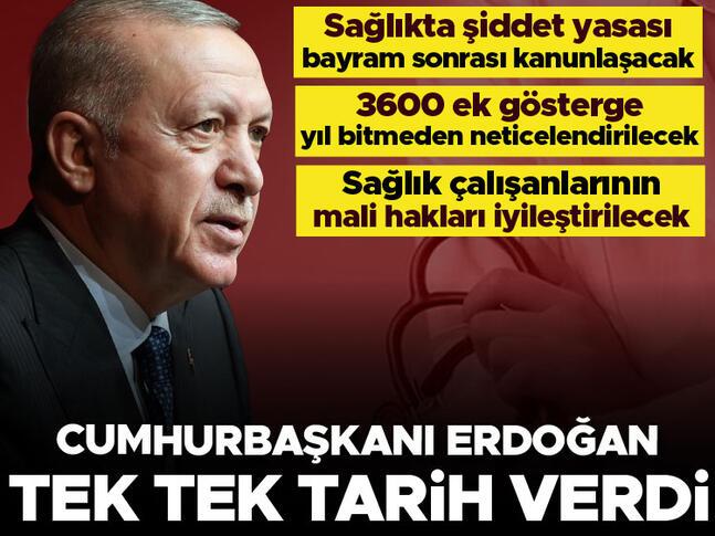 Erdoğan tarih verdi: Sağlıkta şiddet yasası bayram sonrası kanunlaşacak