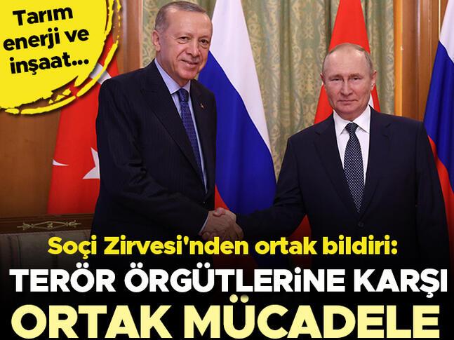 Erdoğan - Putin görüşmesi sona erdi Soçi Zirvesinden ortak bildiri