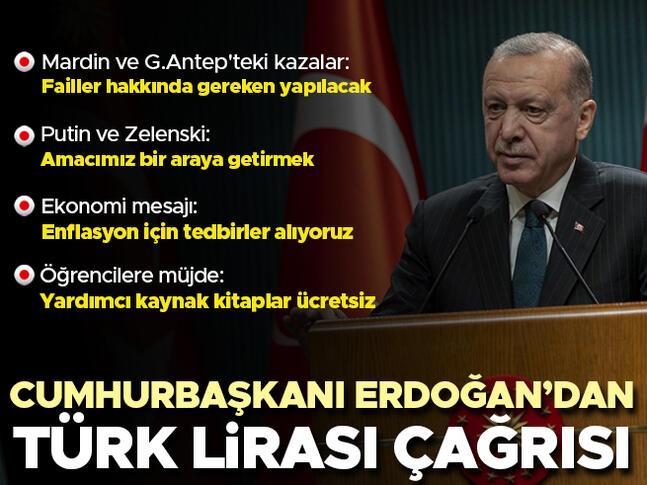 Cumhurbaşkanı Erdoğandan Türk lirası çağrısı