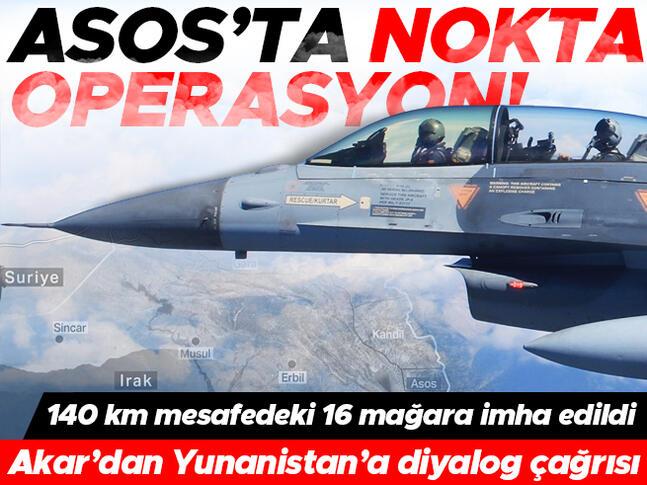 Kandile hava harekatı yapıldı... Bakan Akar: Türkiye sınırına 140 km mesafedeki Asosta vuruldular