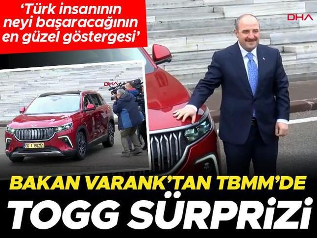 Bakan Varank TBMM’ye Togg ile geldi... Türk insanının inanınca neyi başaracağının en güzel göstergesi